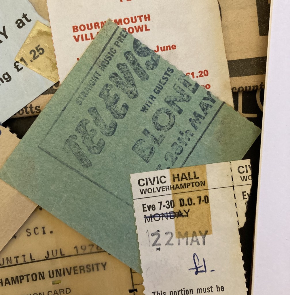 Concert ticket: Television with Blondie (28/05/1977)