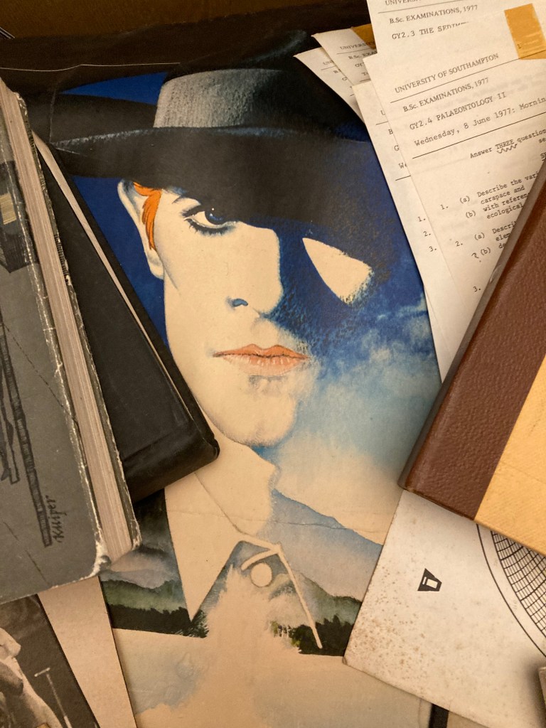 Detail from film poster for "Man Who Fell to Earth"