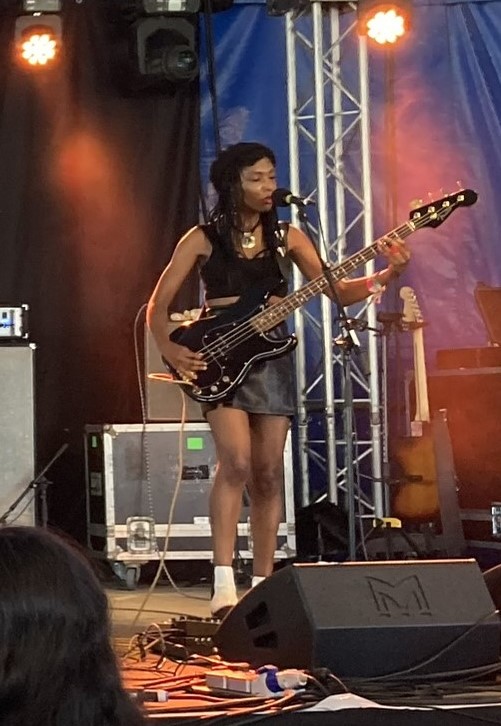 Estella Adeyeri of Big Joanie, Left Field, Glastonbury 2023.