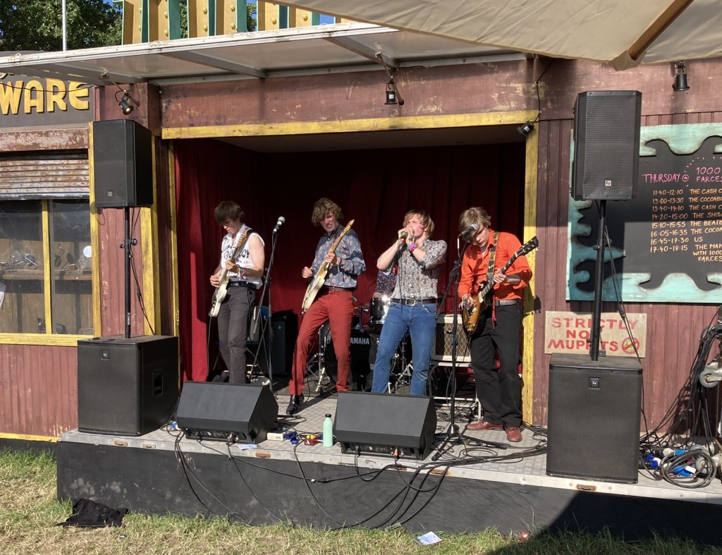 Us playing at Glastonbury 2023