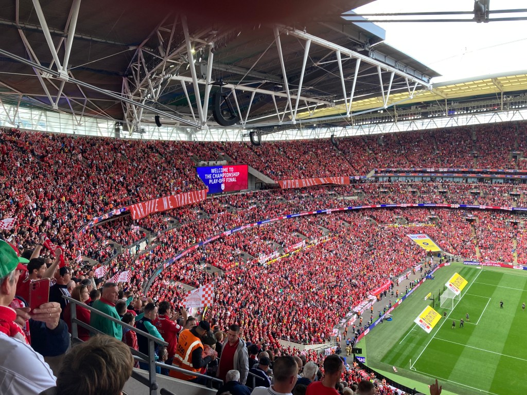 Nottingham Forest support at the Championship play off 2022.
"Far have we travelled; much have we seen."