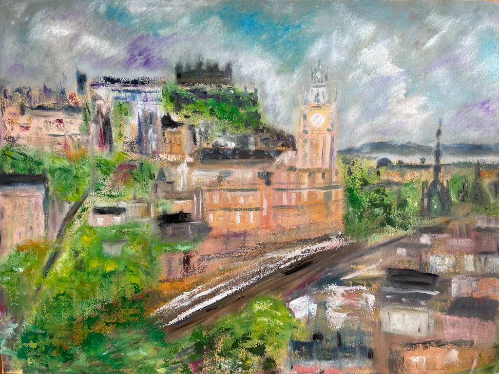 North British Hotel, Edinburgh Castle, Scott Monument, from Calton Hill