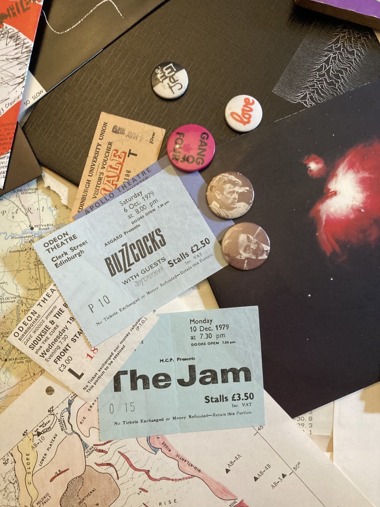 Various gig tickets, including Buzzcocks at Edinburgh Odeon.