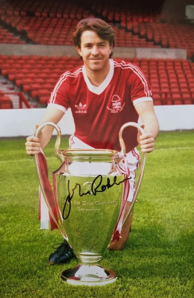 John Robertson with European Cup, 1979.