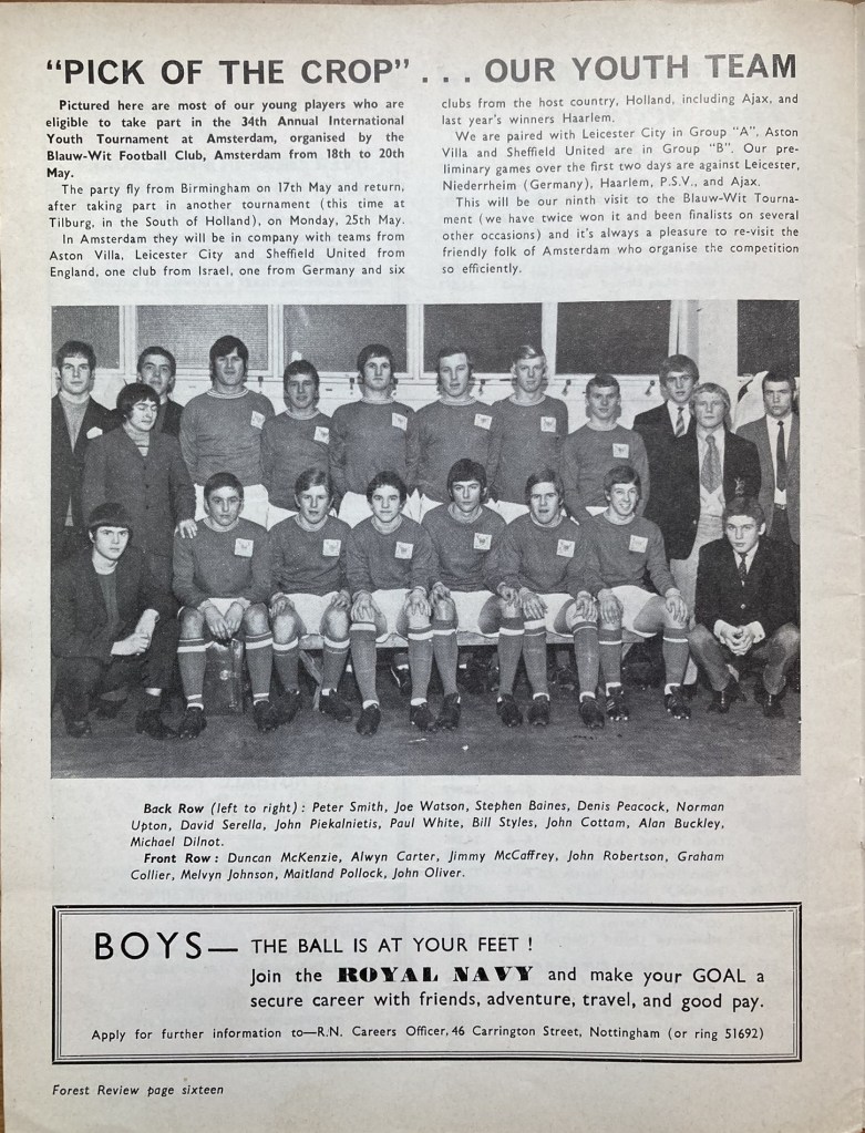 Nottingham Forest Youth team.