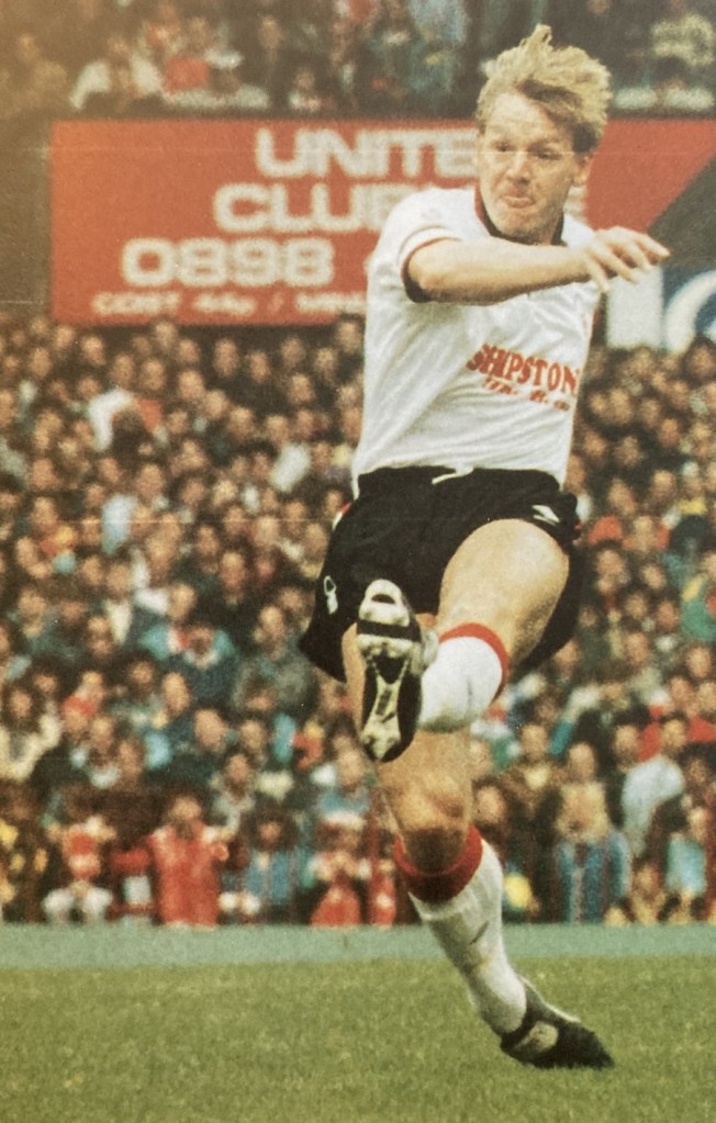 Stuart Pearce scoring against Man United.
