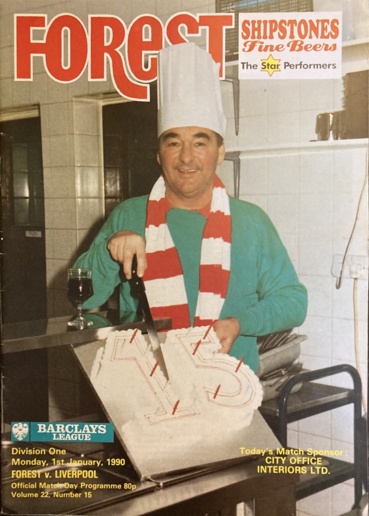 Programme, Forest v Liverpool, January 1st 1990.