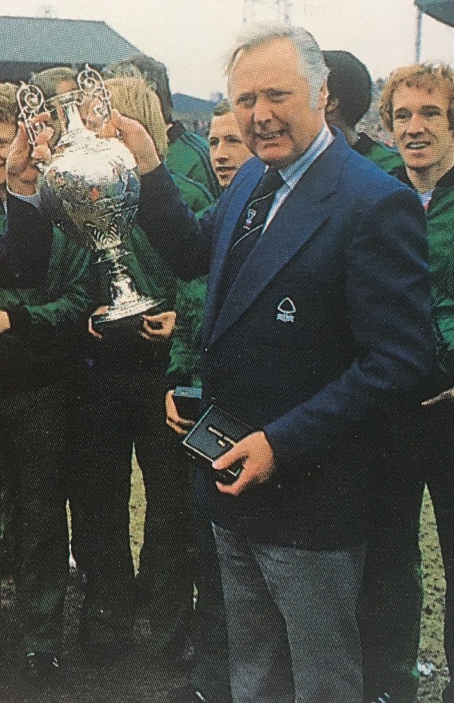 Peter Taylor with League Championship trophy, 1978