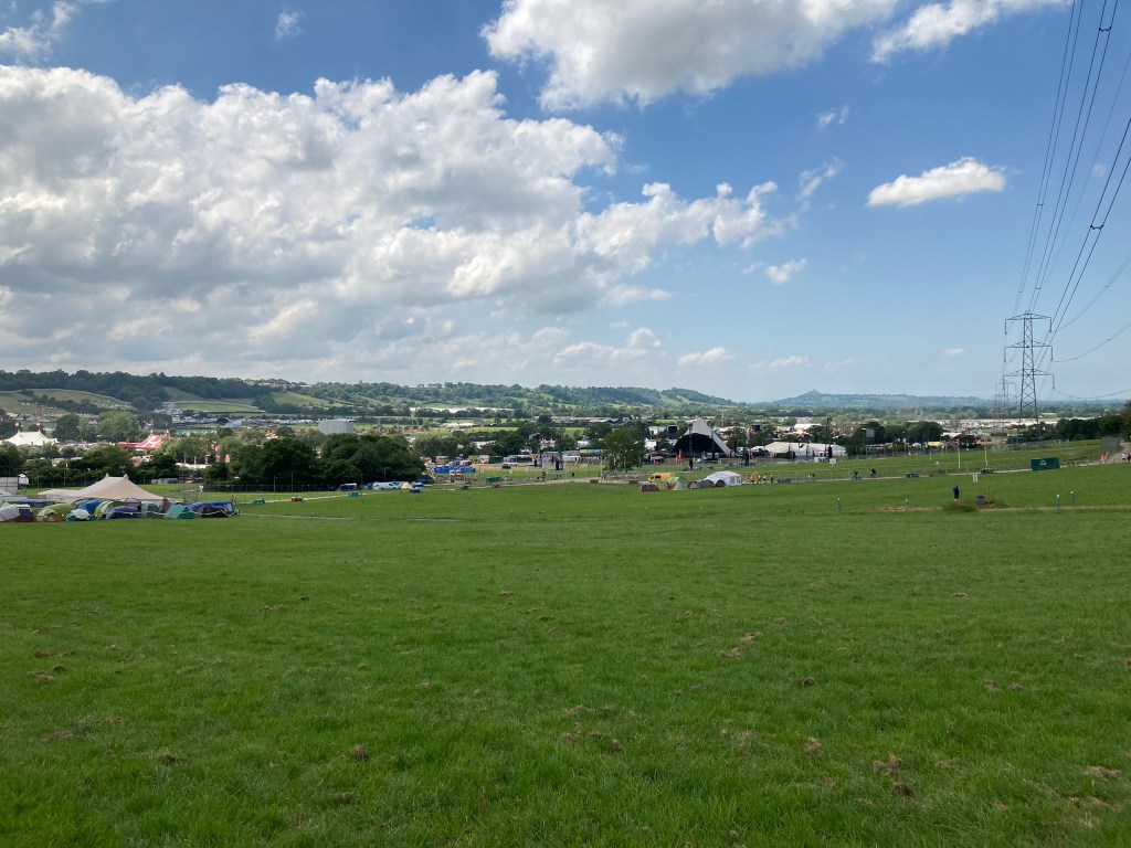 Big Ground campsite at Glastonbury before the crowds.
