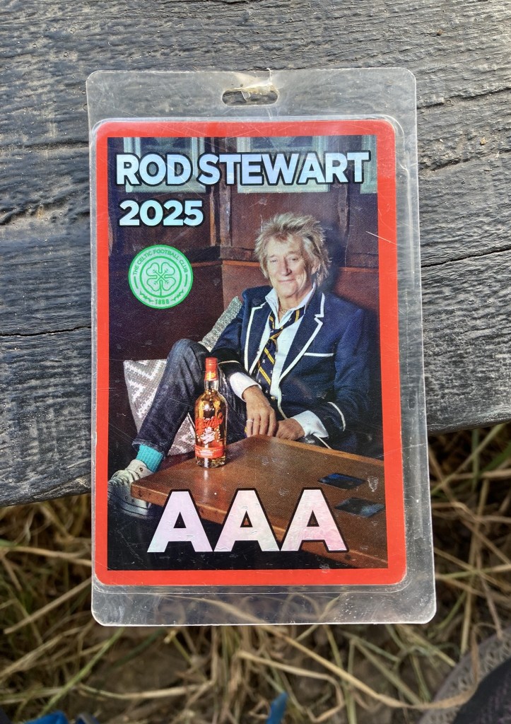 Backstage pass for Rod Stewart 2025 tour.