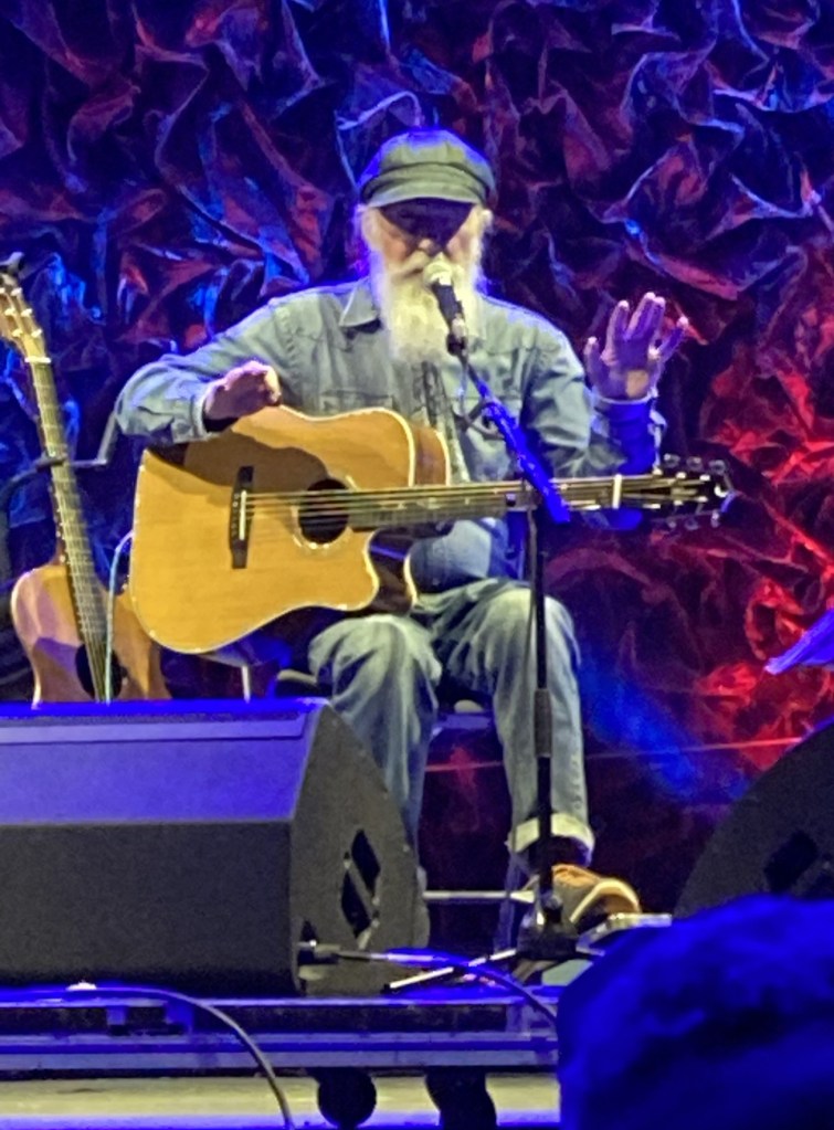 Roy Harper on stage, Glastonbury 2025